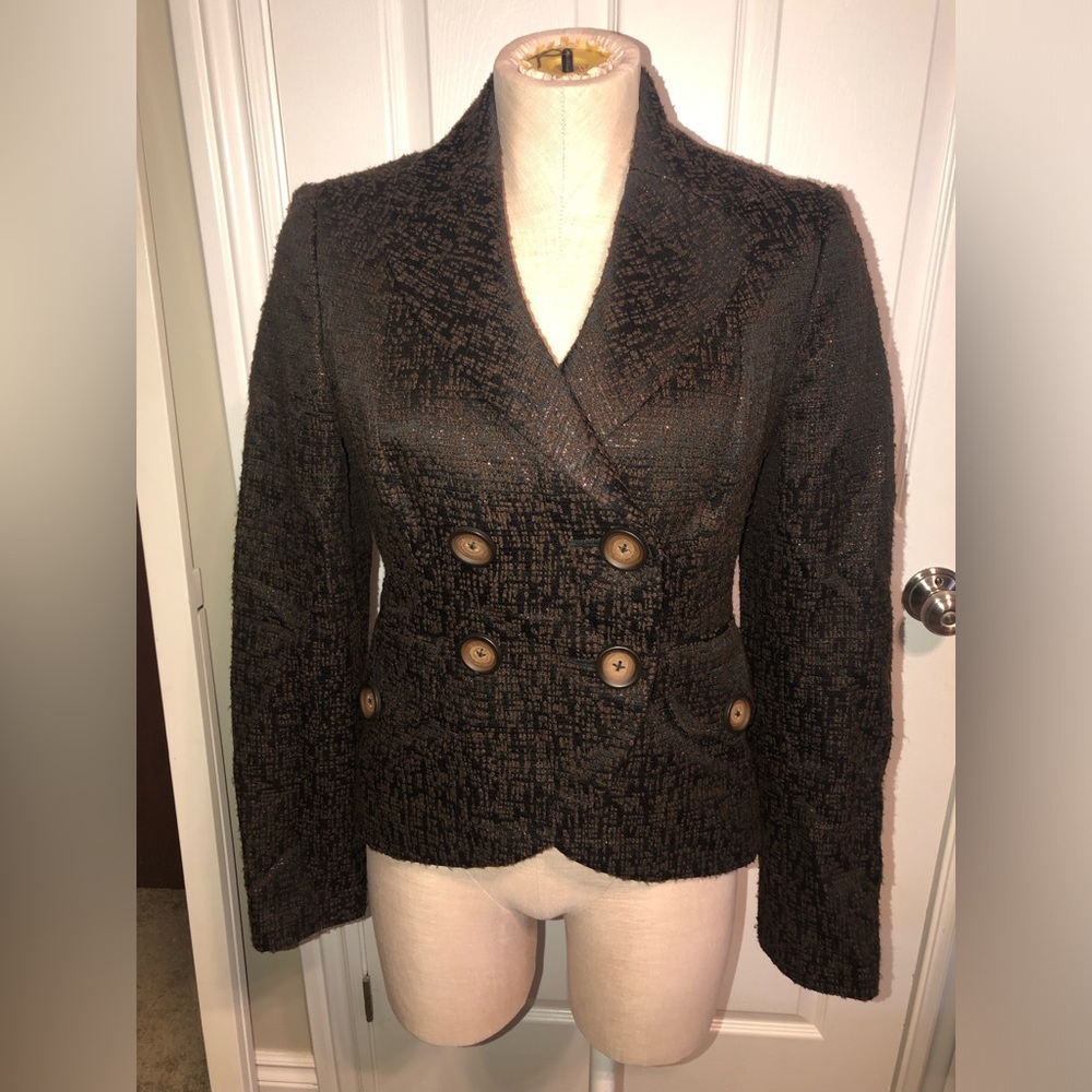 Hilton Hollis Elegant Brown Double-Breasted Women's Designer Jacket
